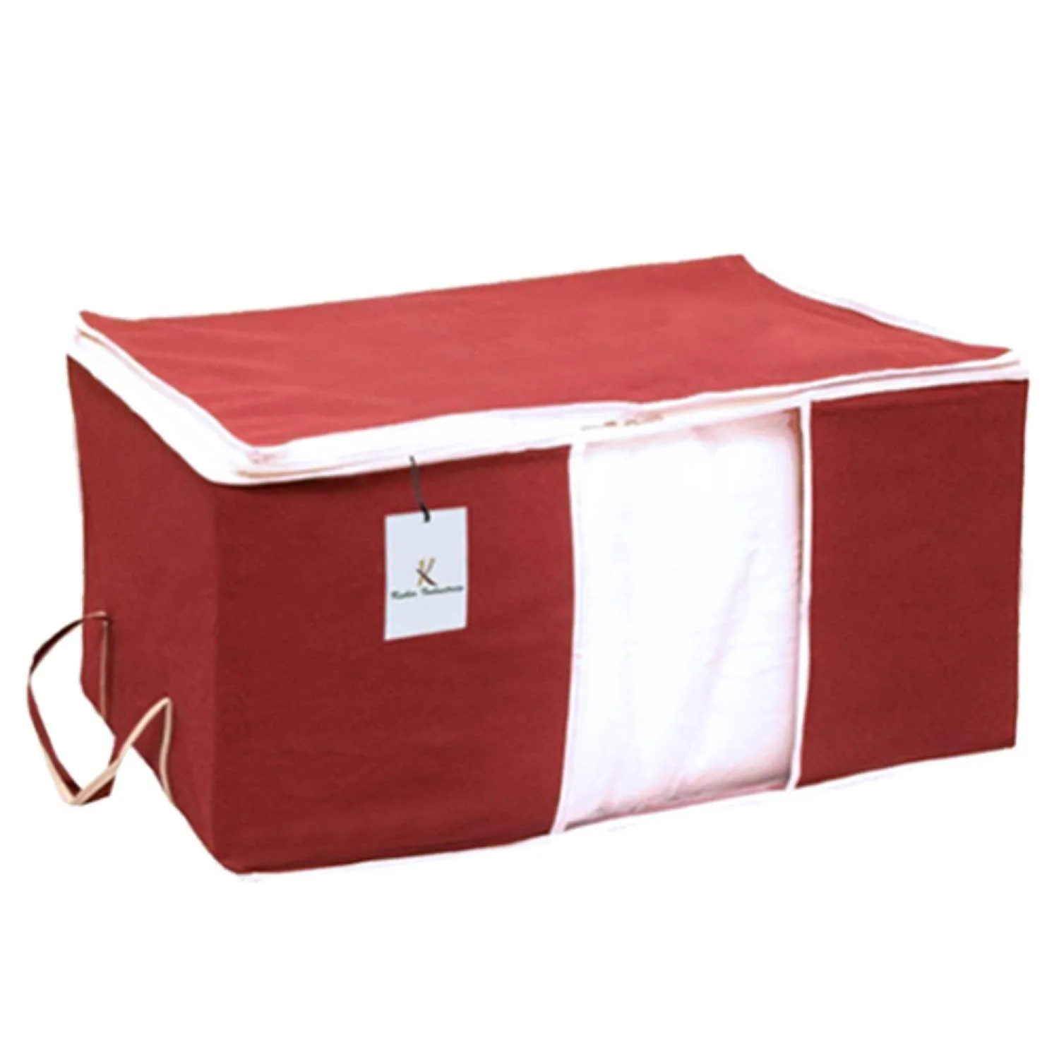 Kuber Industries Underbed Storage Bag, Storage Organiser, Blanket Cover Set of 6 - Maroon, Extra Large Size-CTKTC14144