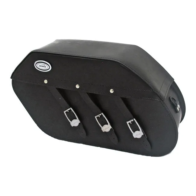 Ledrie Reinforced Rigid Leather Saddlebag Set