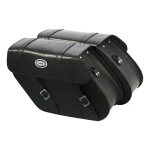 Ledrie Reinforced Rigid Leather Saddlebag Set