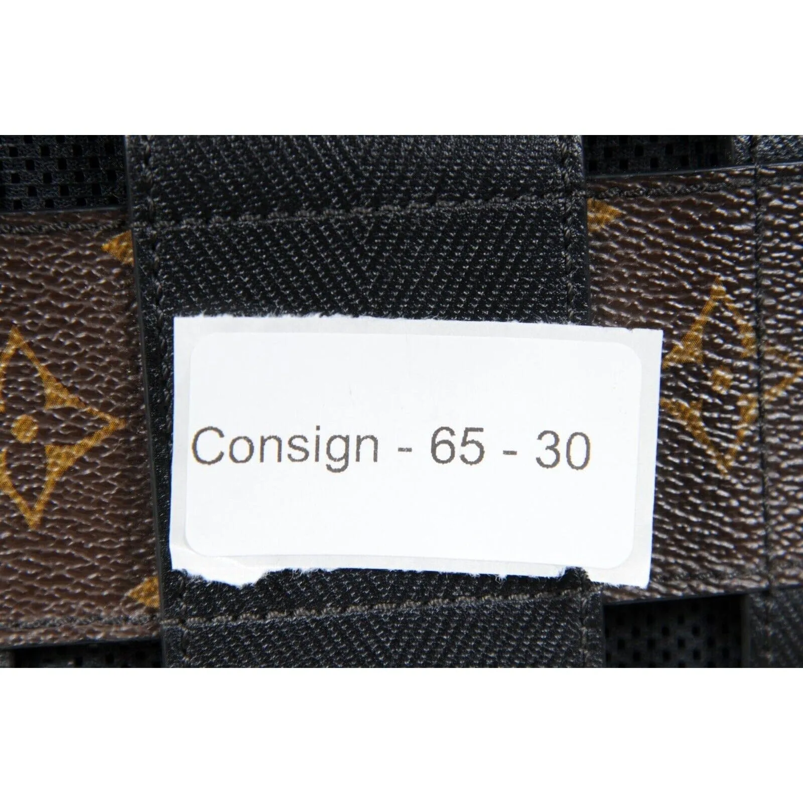 LV Monogram Tressage MM Tote Bag Brown Black Mesh Coated Canvas