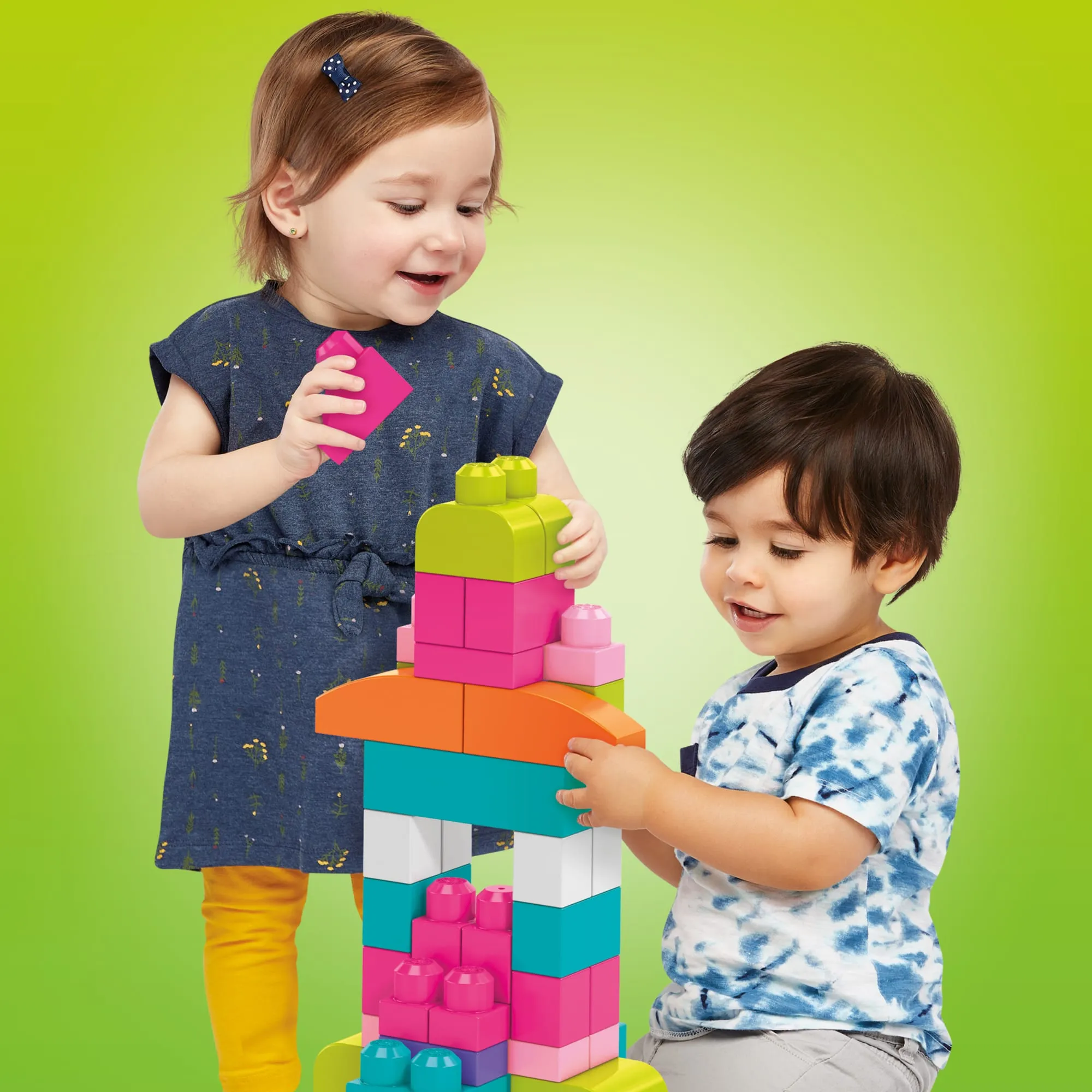 MEGA BLOKS First Builders Big Building Bag Toy Blocks With Storage Bag (60 Pieces) For Toddler