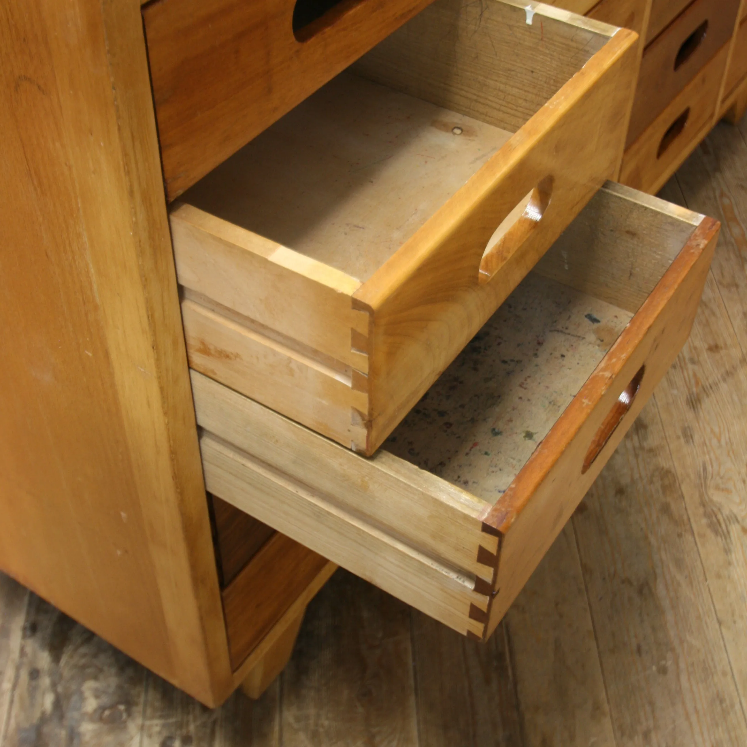Mid Century Esavian James Leonard School Drawers #06/05