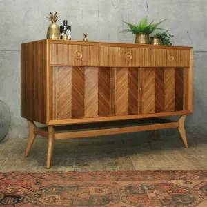 Mid Century Italian Style Walnut Sideboard #0518
