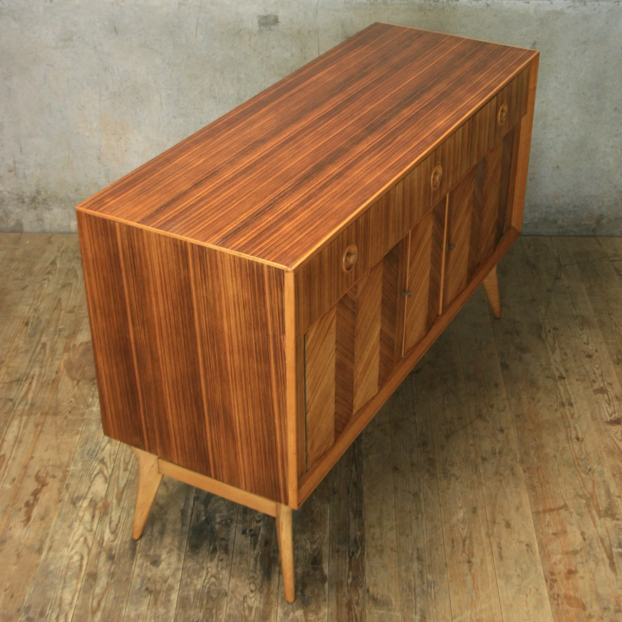 Mid Century Italian Style Walnut Sideboard #0518