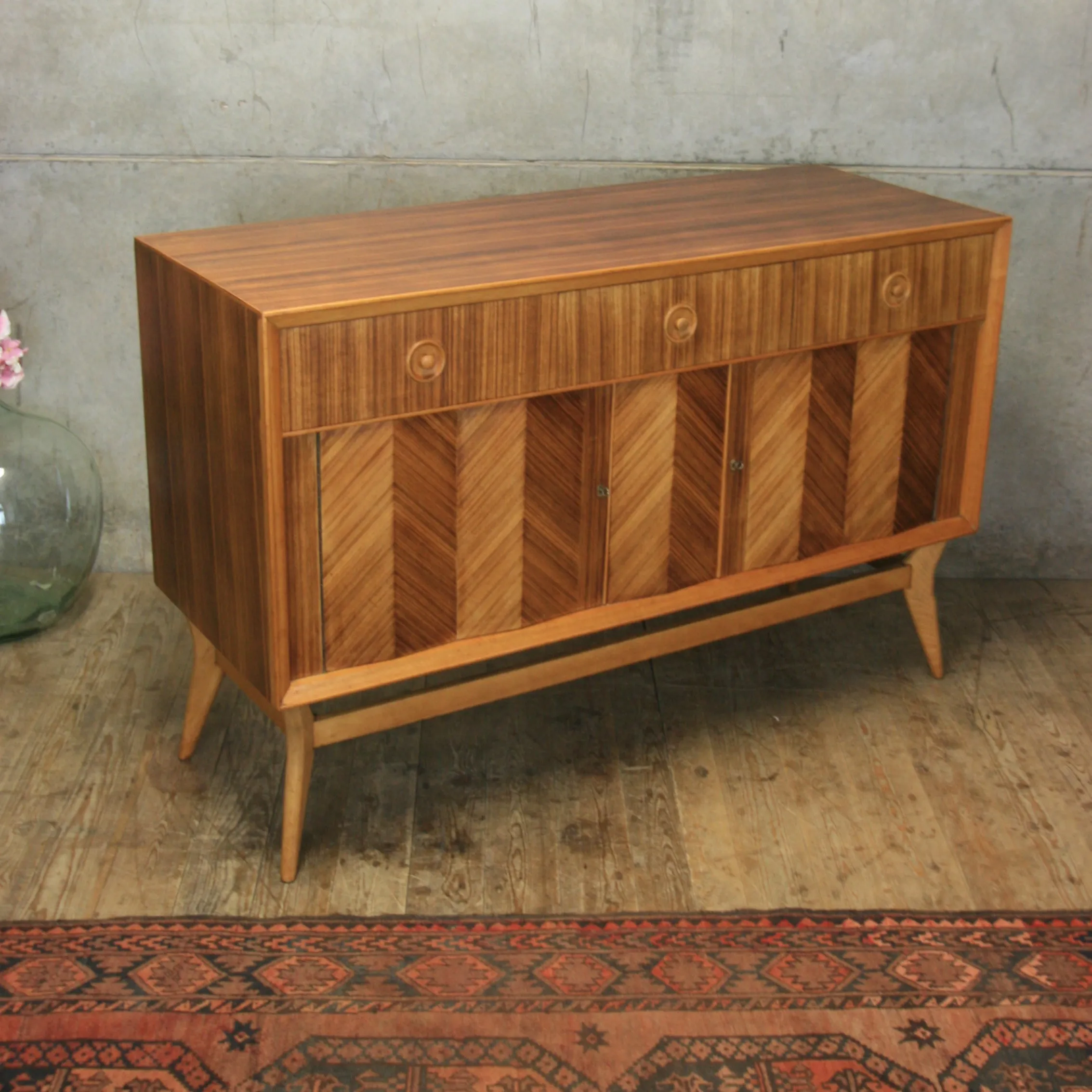 Mid Century Italian Style Walnut Sideboard #0518