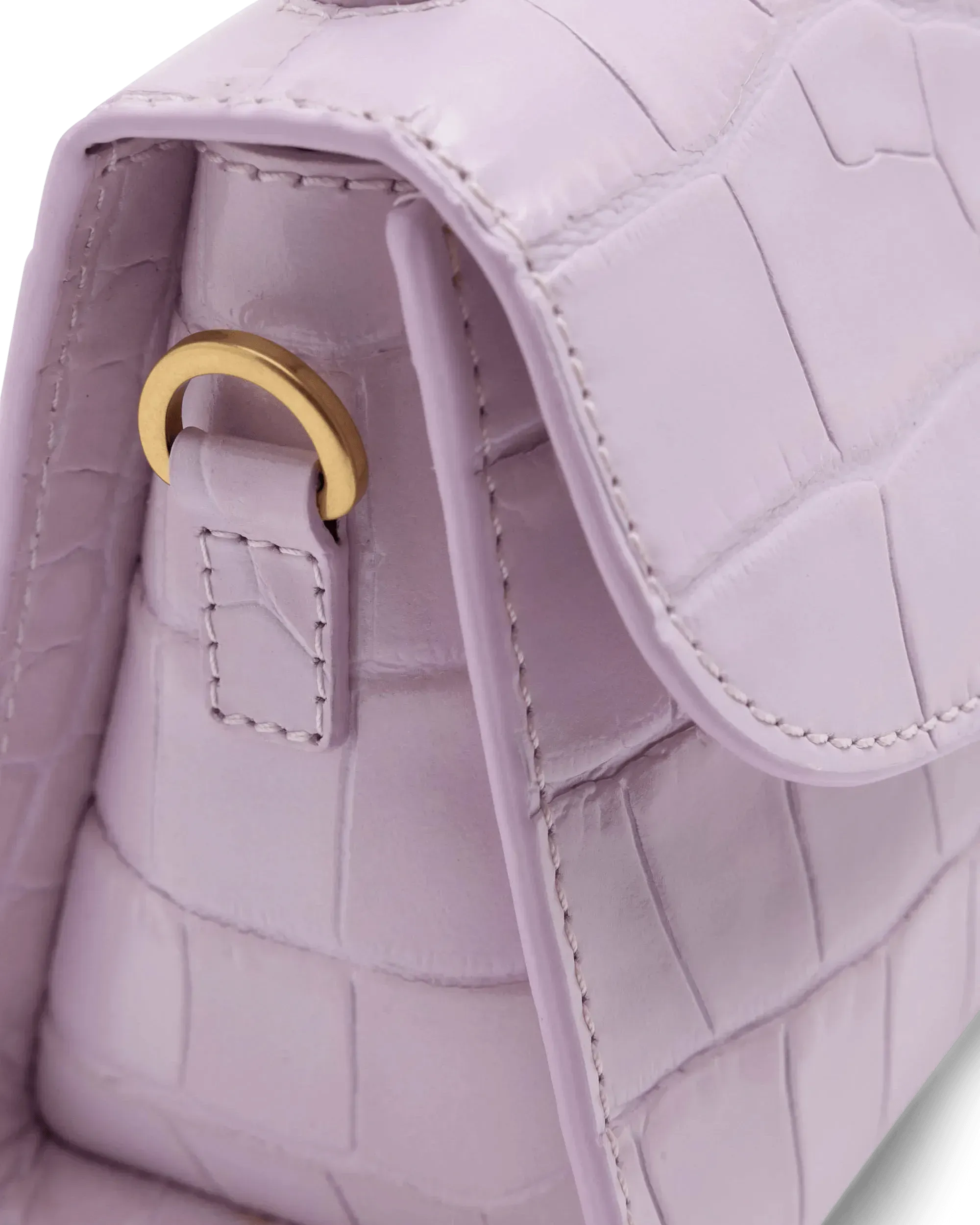Mini Croc-Effect Crossbody Bag