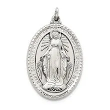 Miraculous Medal, Exquisite Charm in Sterling Silver