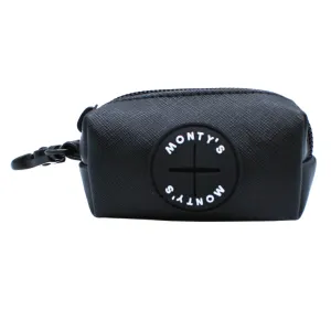 Monty's Bags - Vegan "Leather" Poop Bag Dispenser   15 Compostable Bags