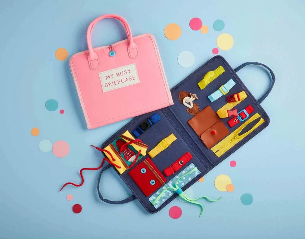 Mud Pie My Busy Briefcase-Pink