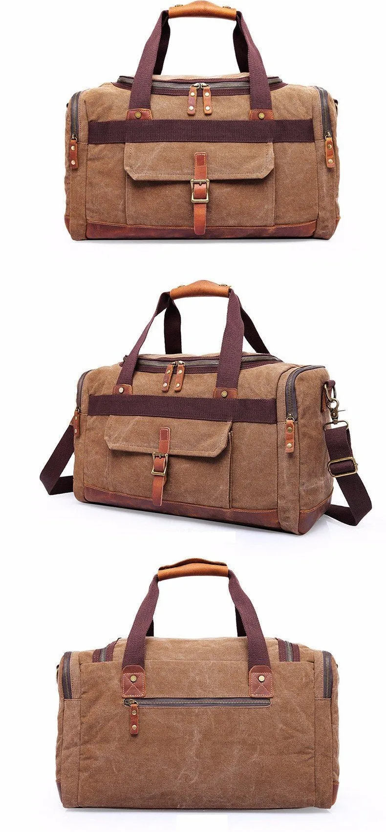 Mufubu Presents Kaka Canvas Luggage Bag - Khaki