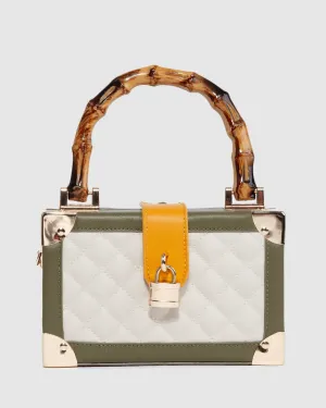 Multi Colour Kendall Bamboo Trunk Bag