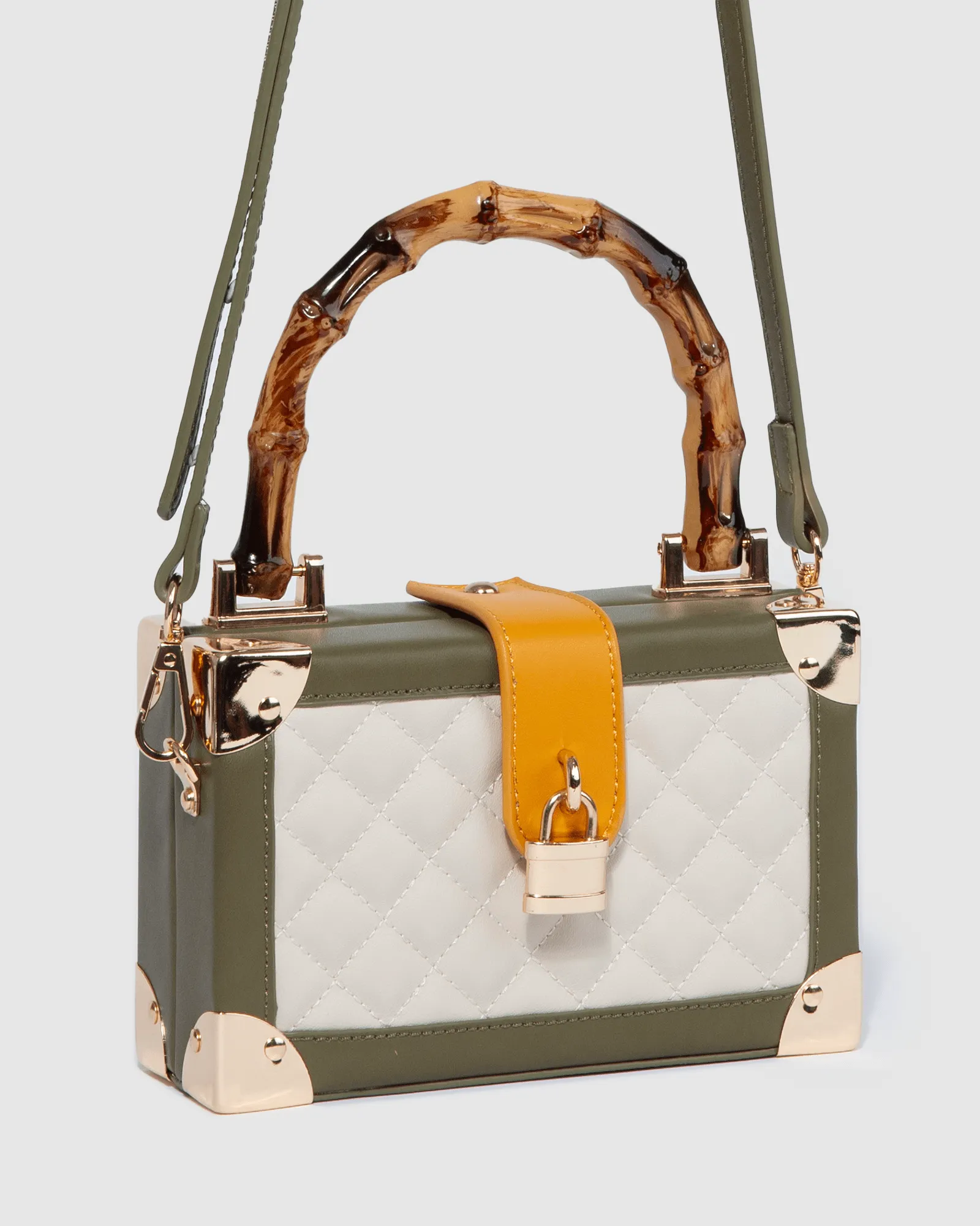 Multi Colour Kendall Bamboo Trunk Bag
