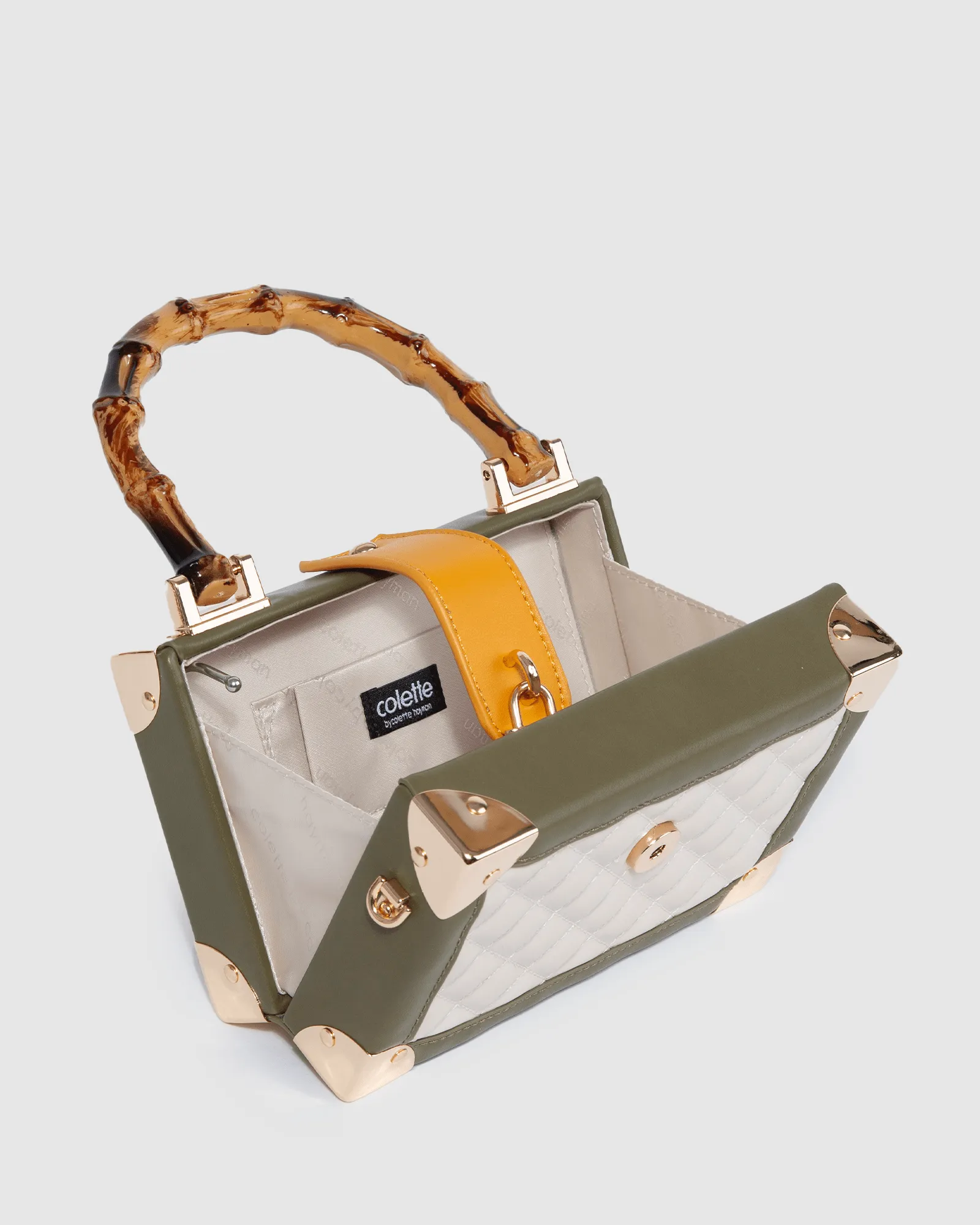 Multi Colour Kendall Bamboo Trunk Bag