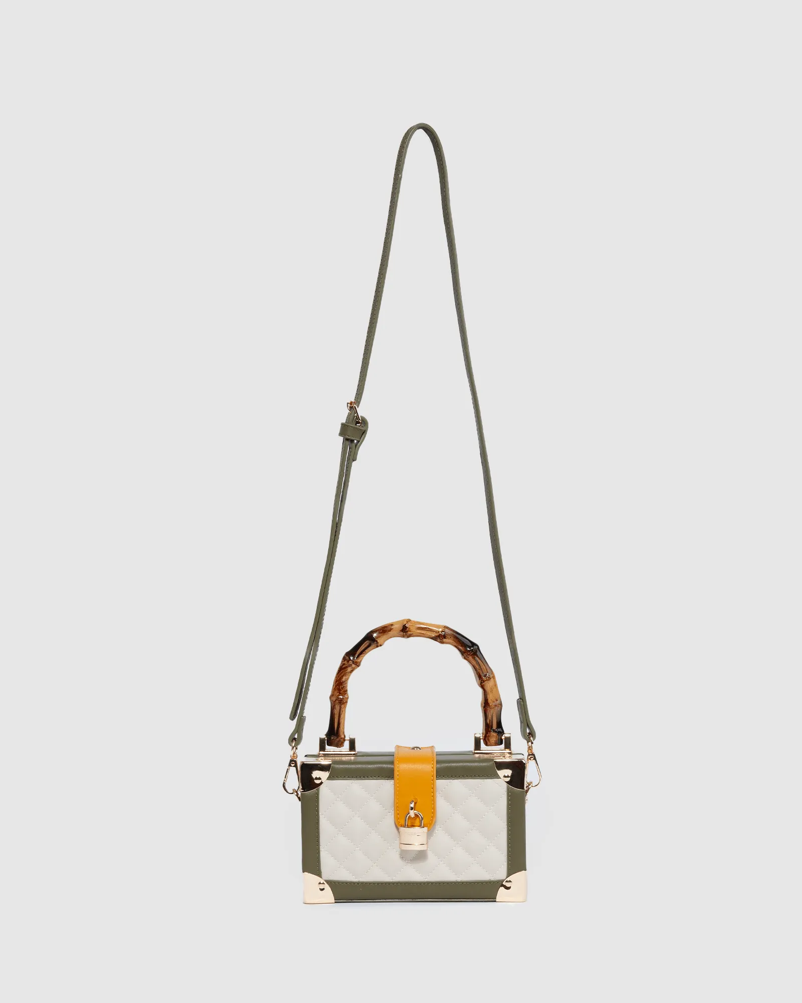 Multi Colour Kendall Bamboo Trunk Bag