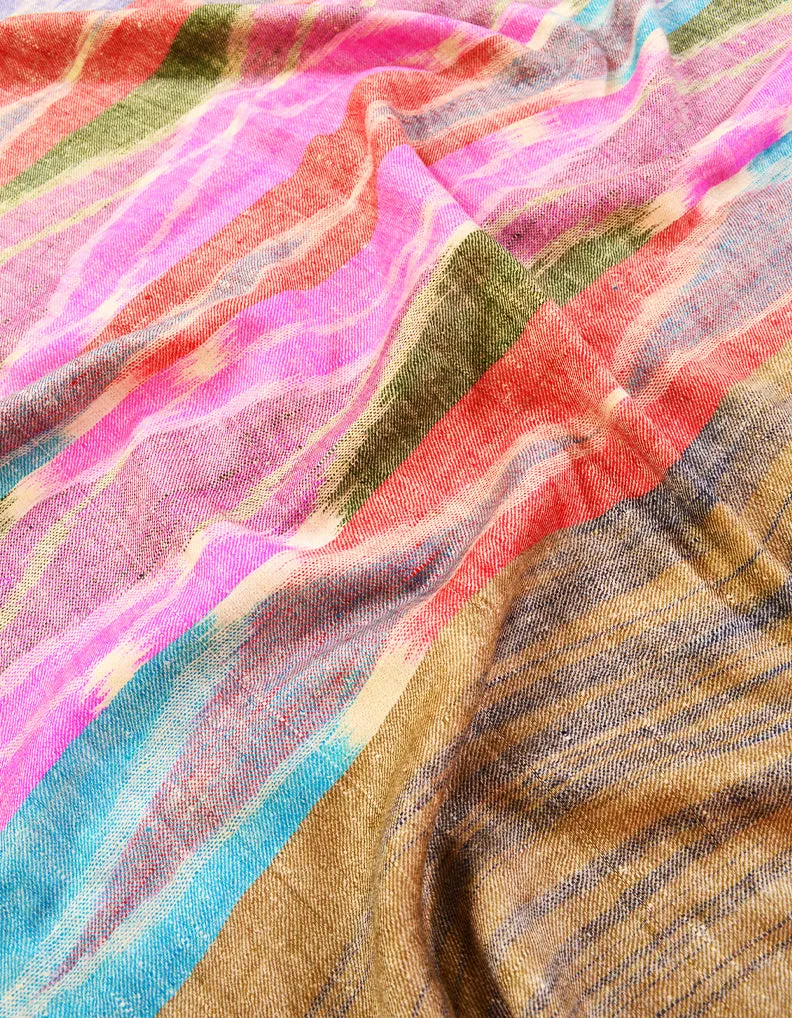 multicoloured ekat pashmina stole 8468