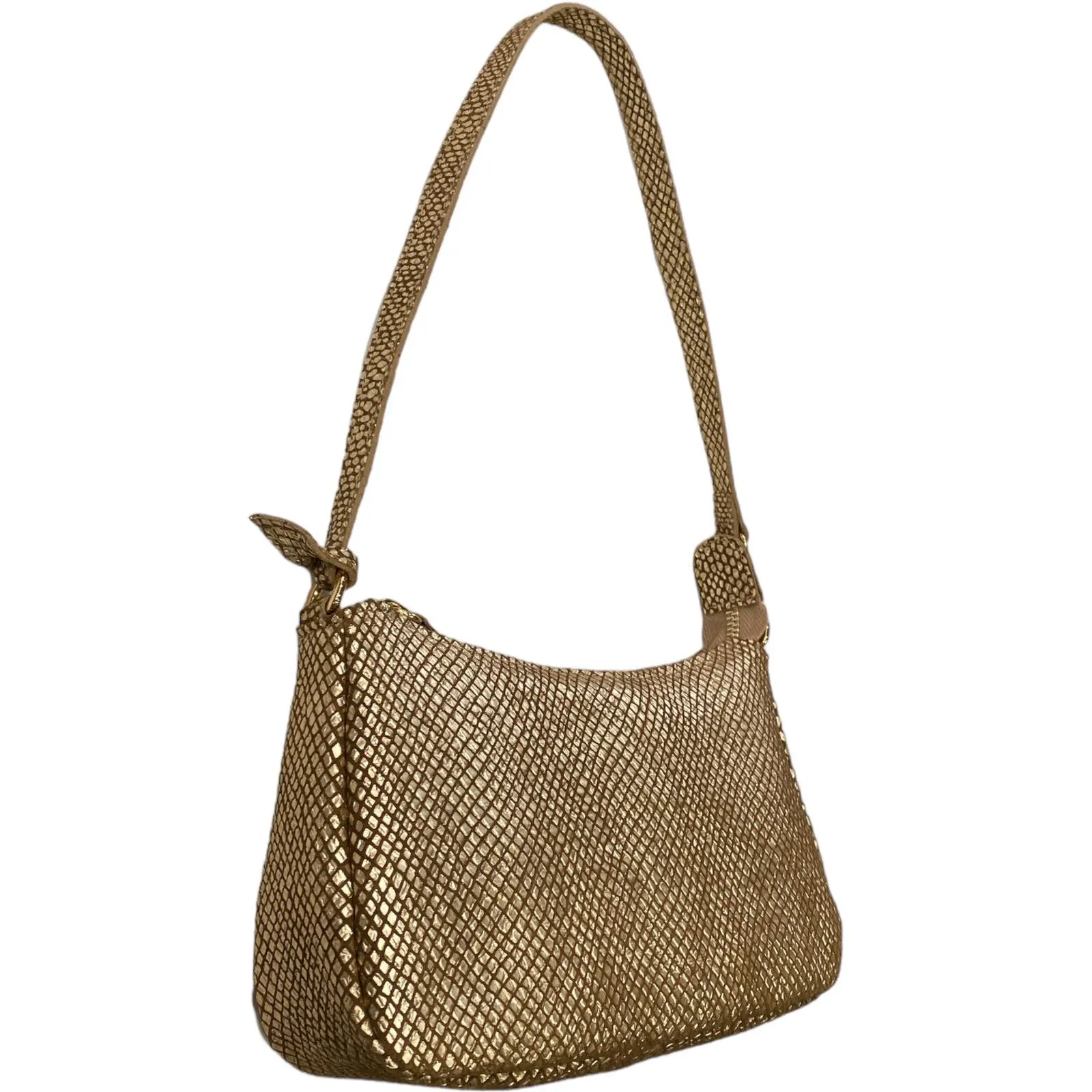 Natalie Small. Gold leather evening bag