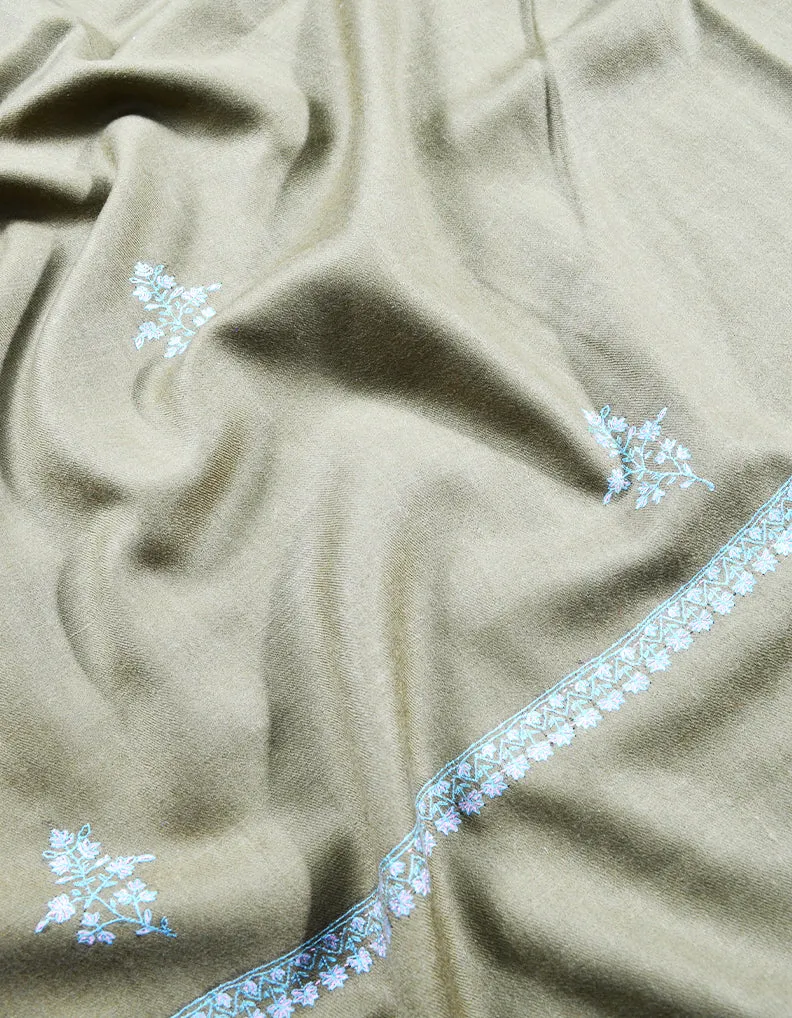 natural booti embroidery pashmina shawl 8060