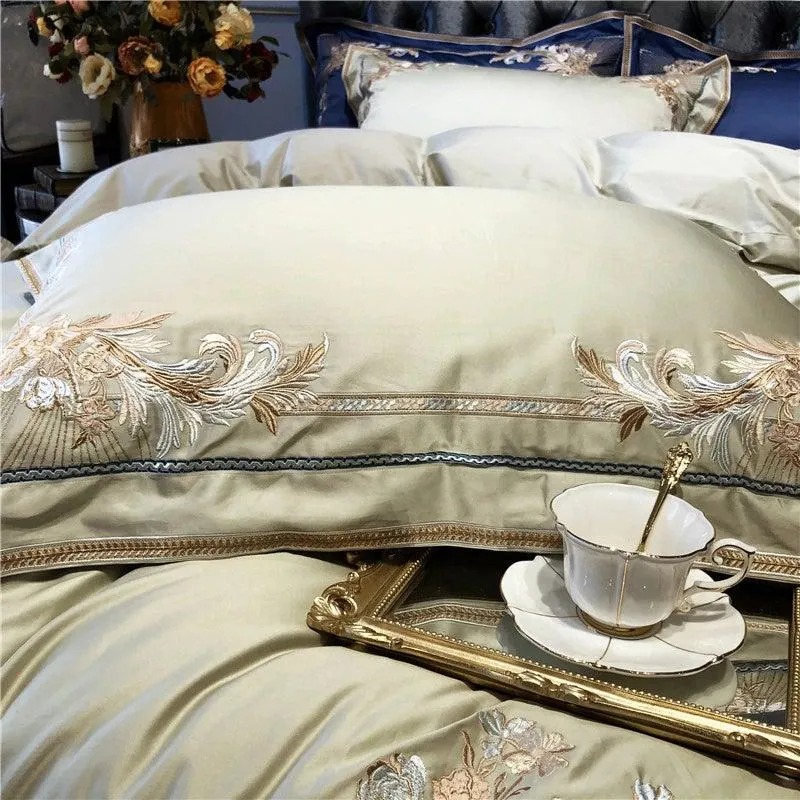 New Royal Pistachio Exquisite Embroidery Duvet Set