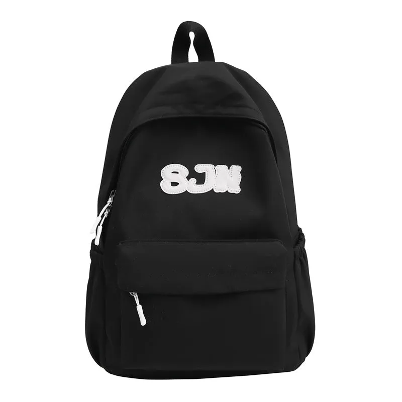 New Western Style Schoolbag Female Junior and Middle School Students Solid Color Simple Korean Style Ins Style Niche Campus Backpack