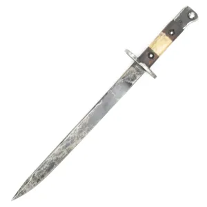 Original British WWII Enfield P-1944 Jungle Bayonet with Square Pommel
