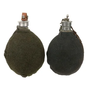 Original Finnish WWII Pair of Wartime Dated Canteens - 1942 & 1944