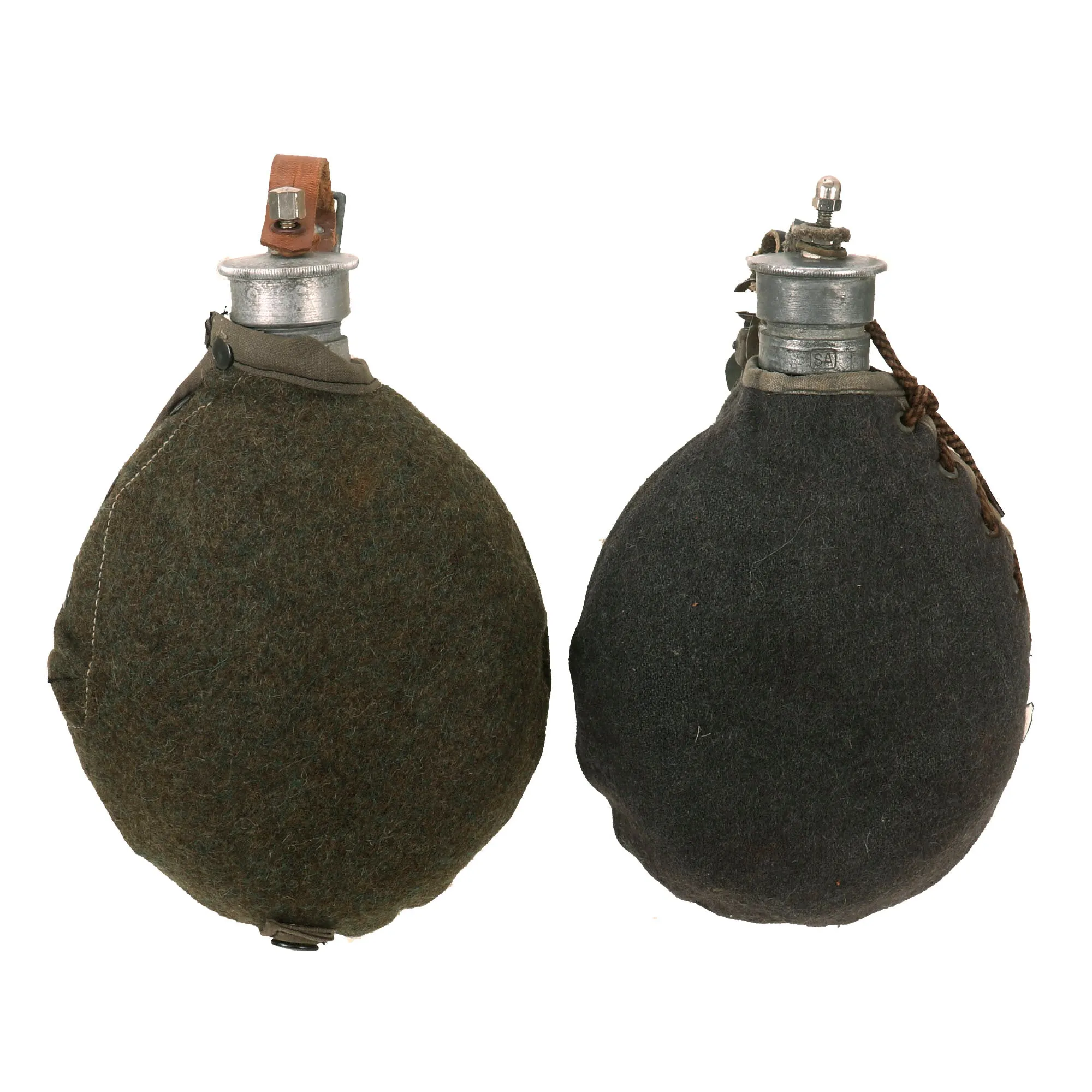Original Finnish WWII Pair of Wartime Dated Canteens - 1942 & 1944