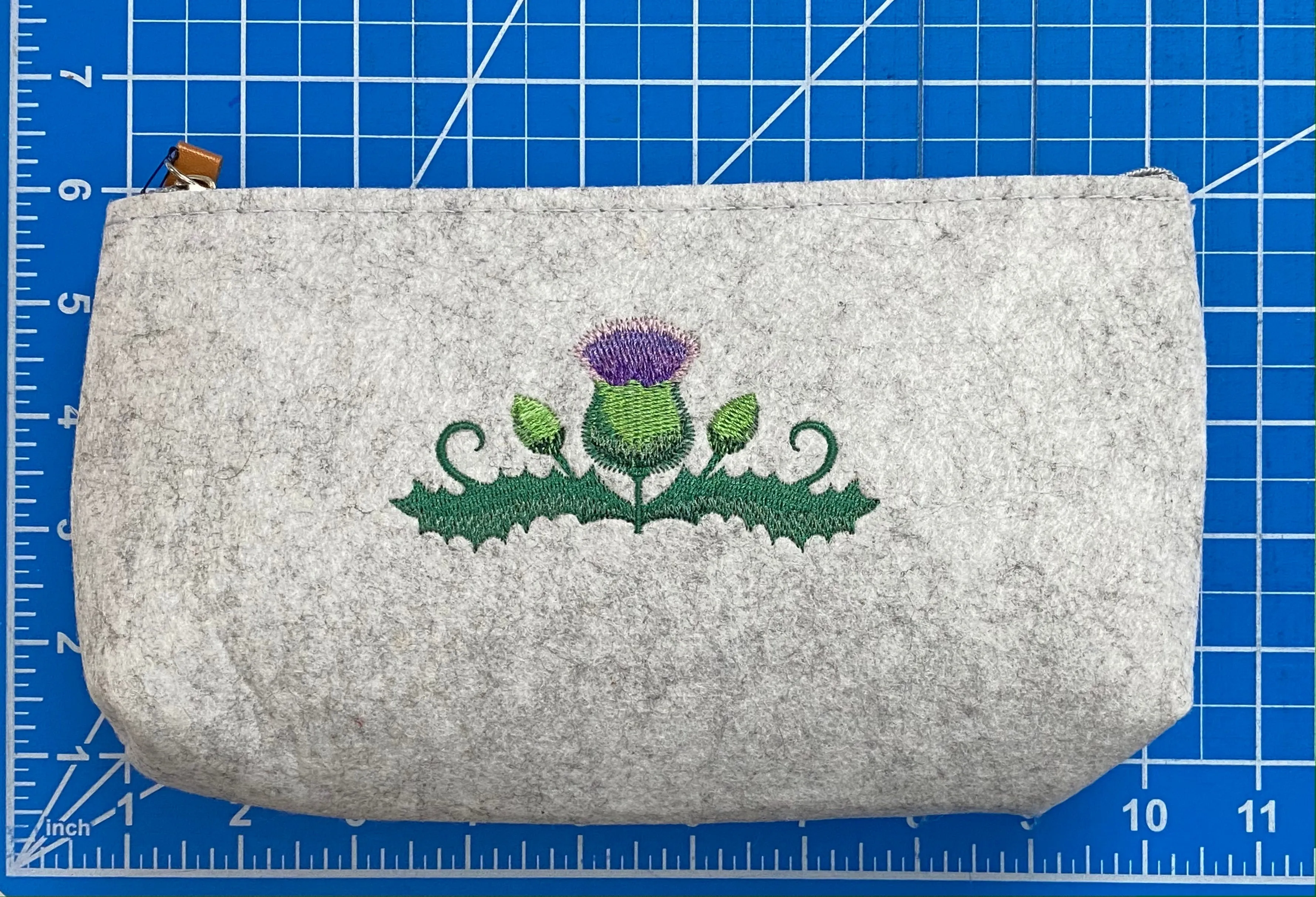 Paradise, Magalia, or Custom Town Embroidered Felt Zipper Pouch