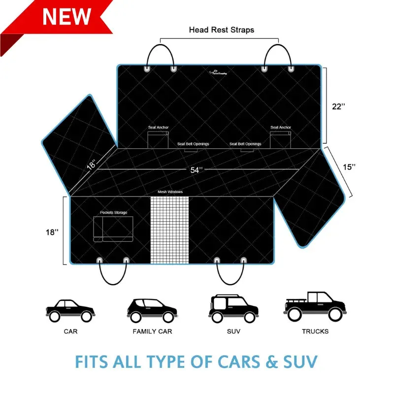 Pet Seat Cover for Cars, Trucks and SUVs