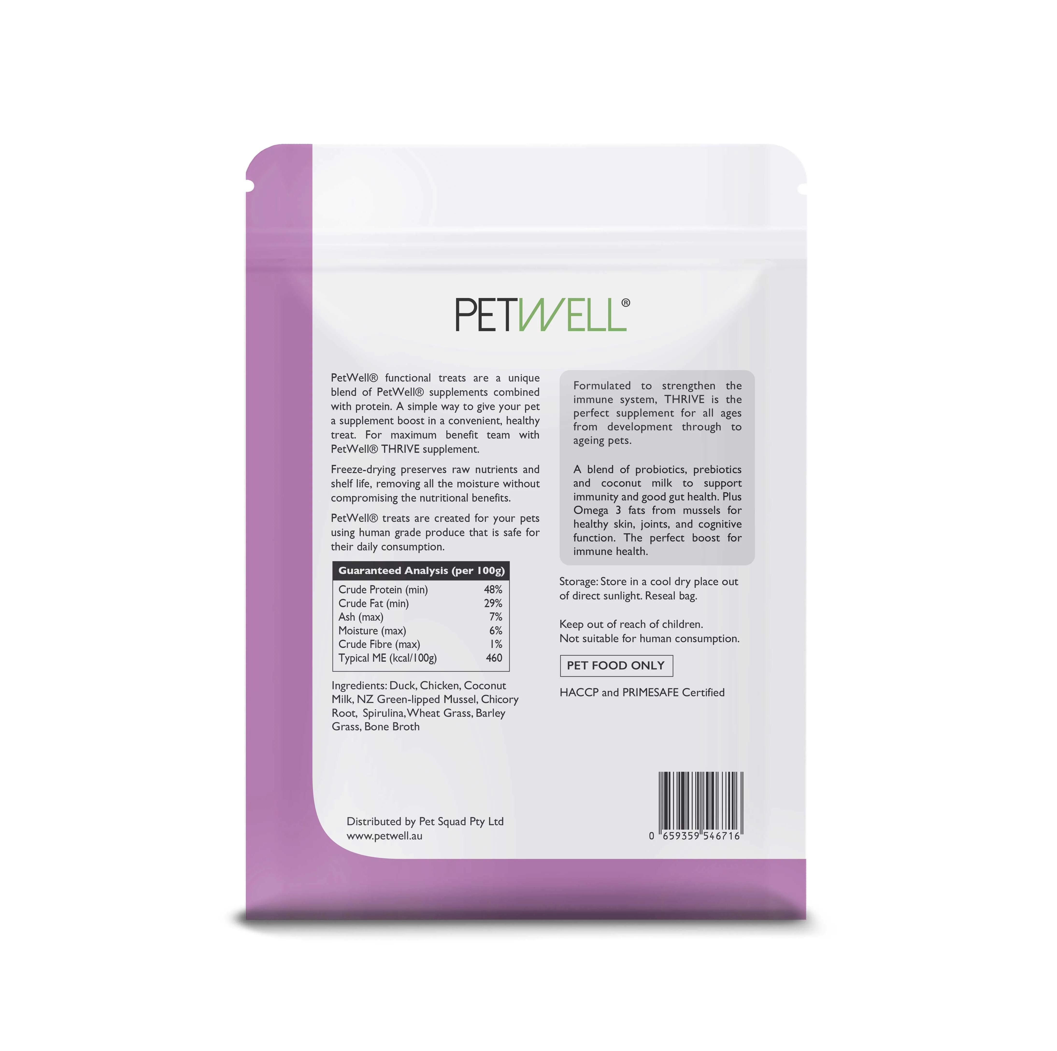 PetWell THRIVE   DUCK Functional Treats