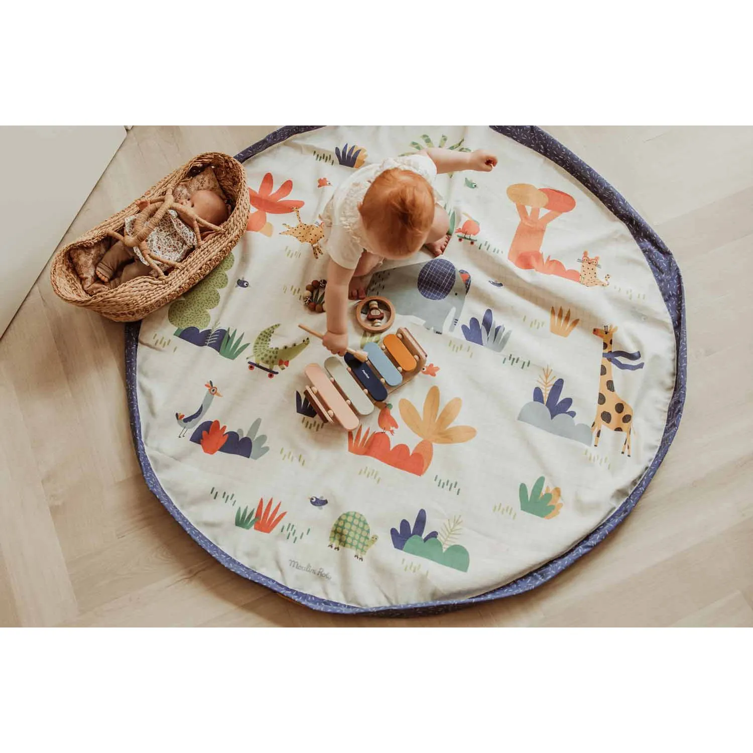 Play&Go Toy Storage Bag - Moulin Roty Toupities - Double Print - Ø140cm