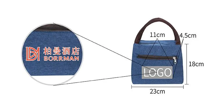 Portable Lunch bag with Front Zip