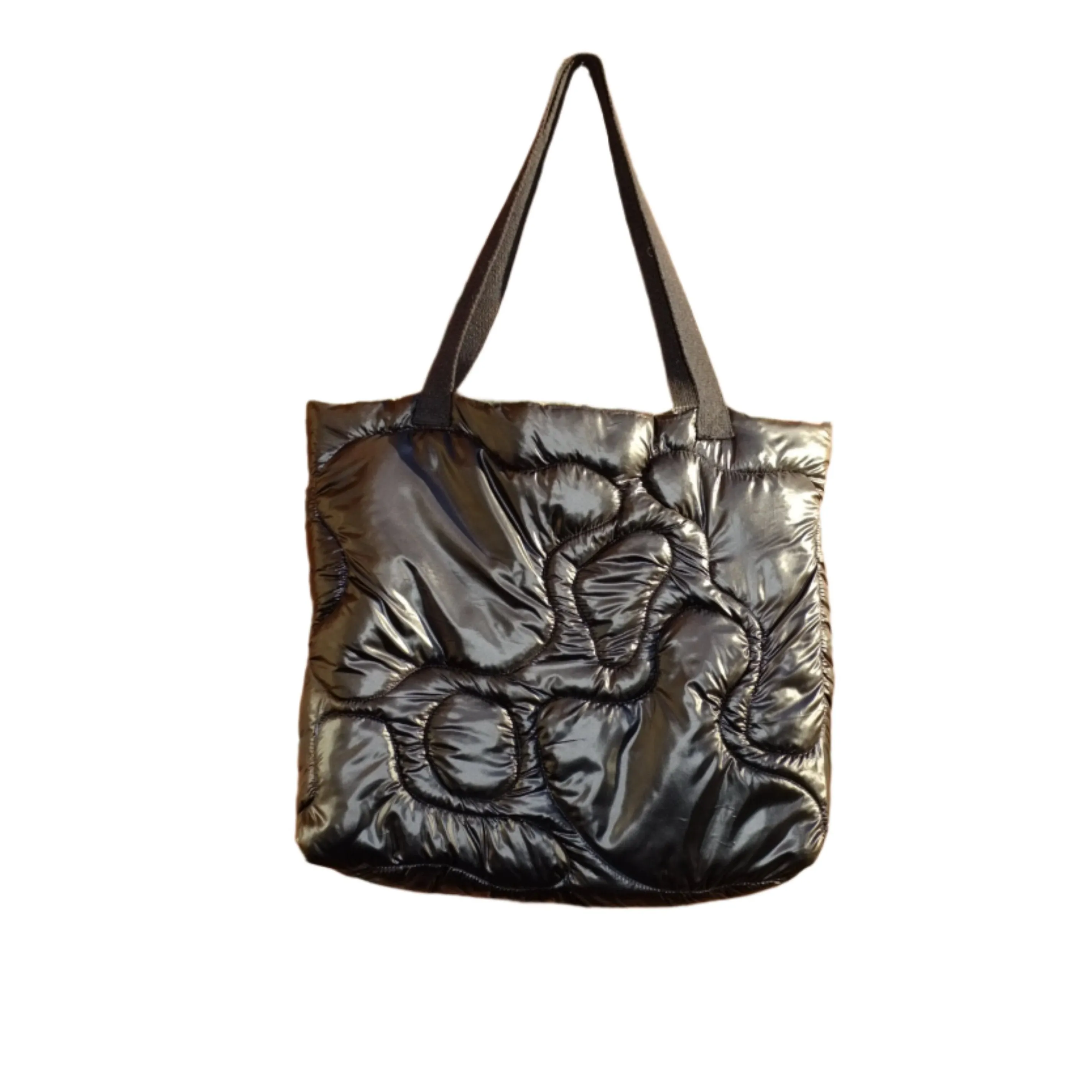 Quilted Tote Bag - Black