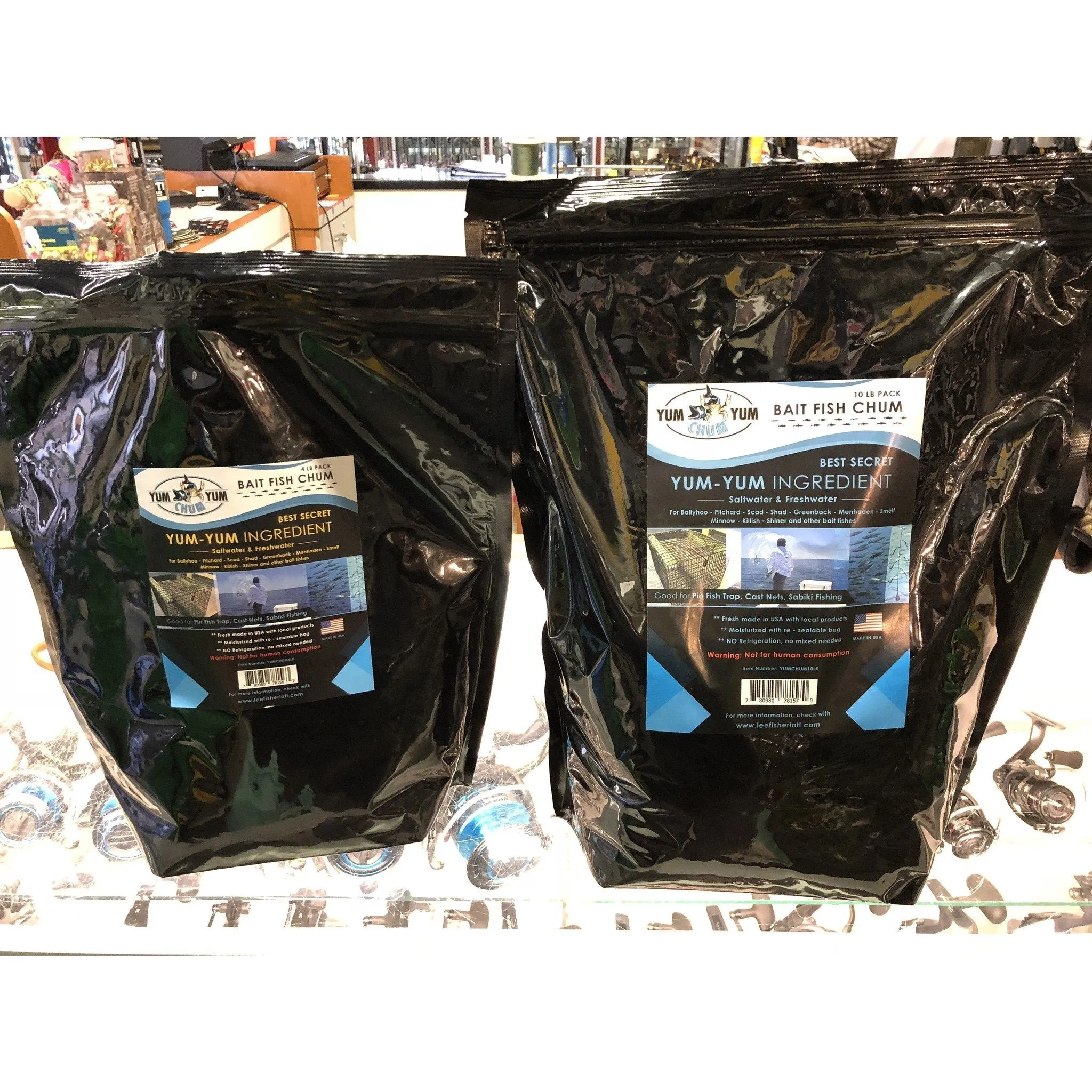 "Yum Yum Chum" Secret ingrident chum to attract bait and fish