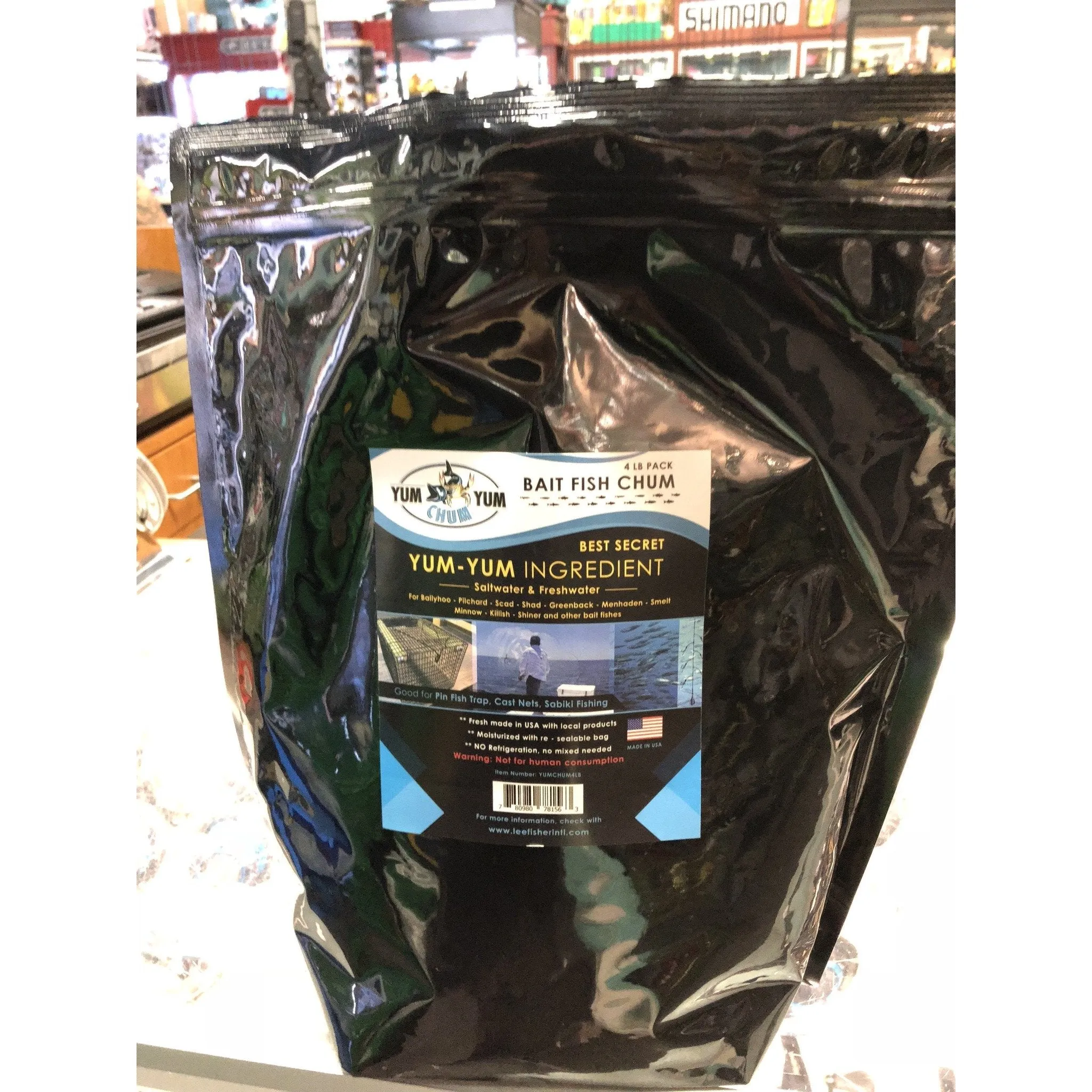 "Yum Yum Chum" Secret ingrident chum to attract bait and fish