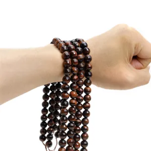 Red Tiger's Eye 10mm Faceted Rounds