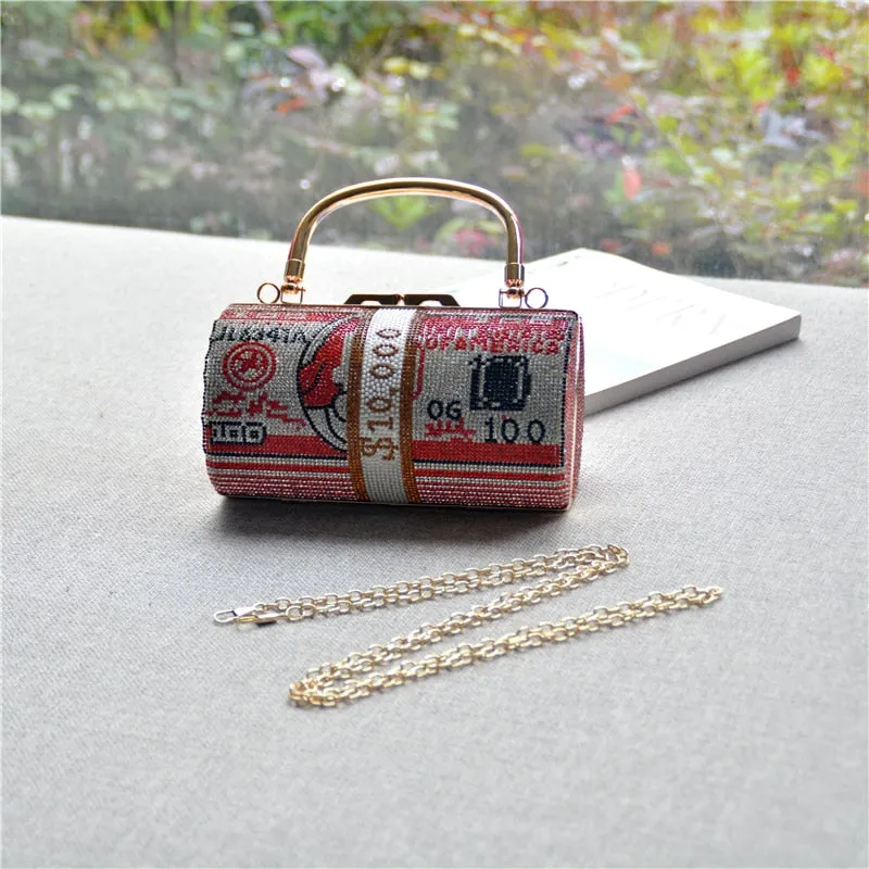 Rhinestone Money Bag