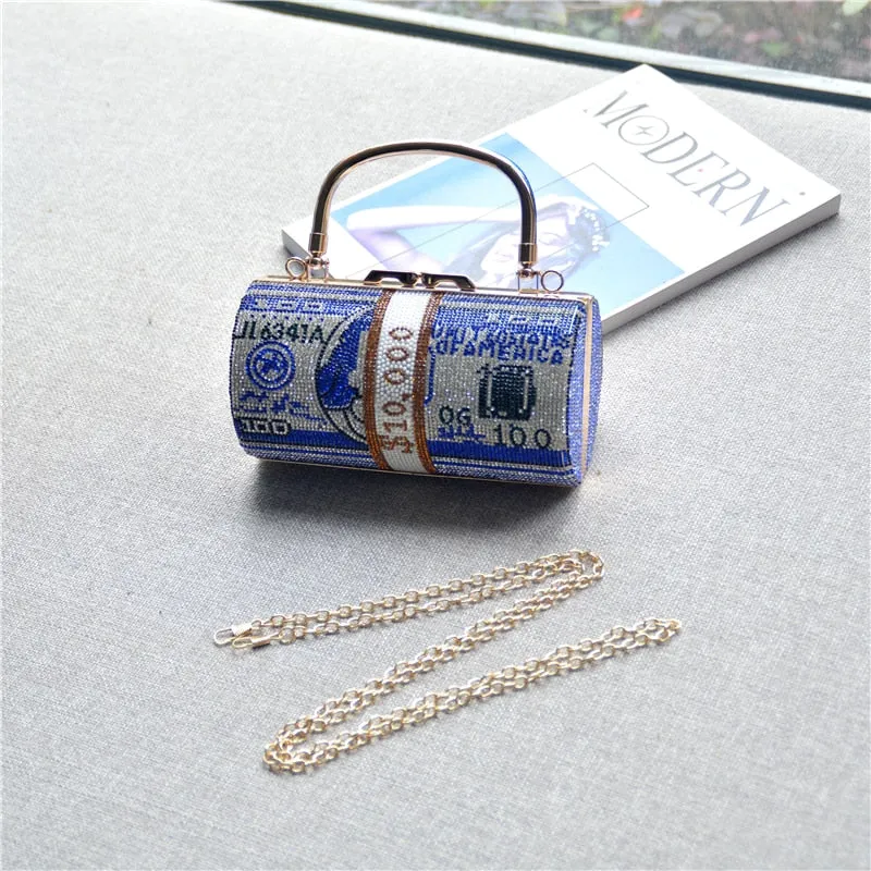 Rhinestone Money Bag