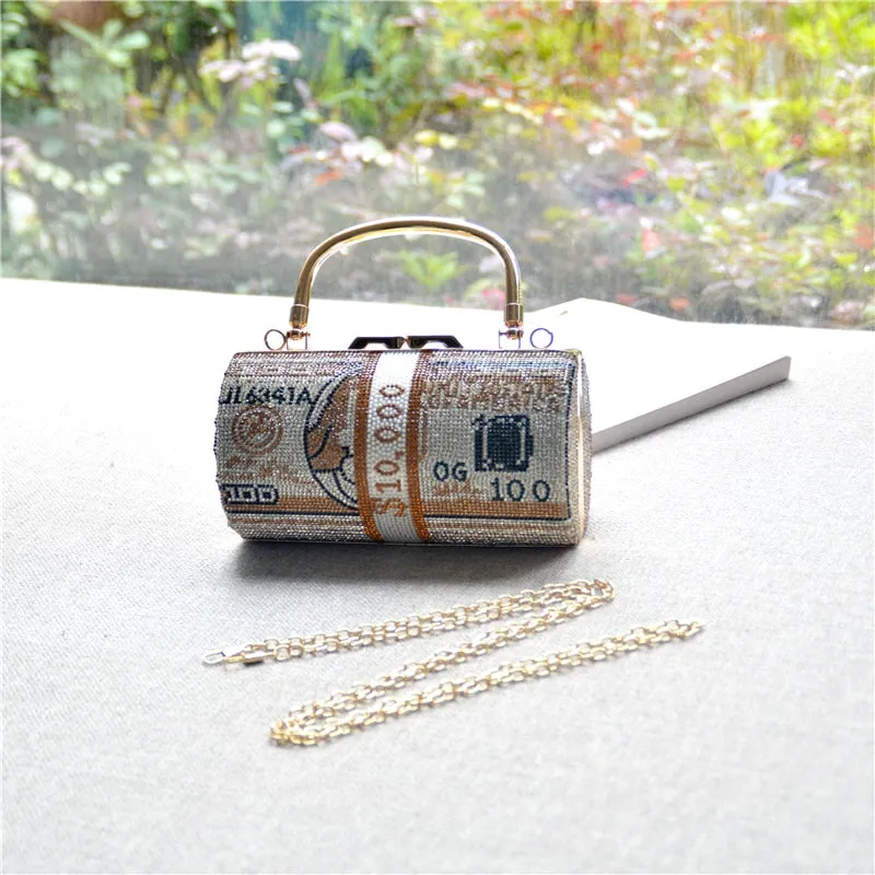 Rhinestone Money Bag
