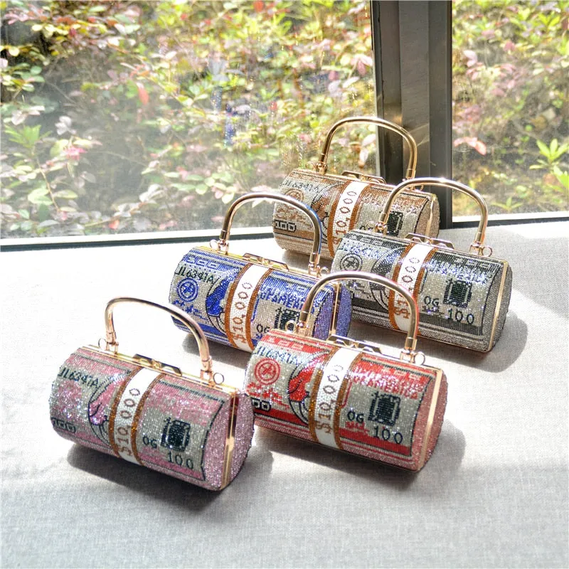 Rhinestone Money Bag