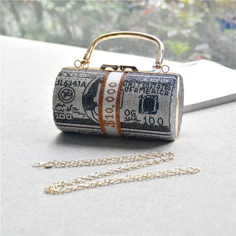 Rhinestone Money Bag