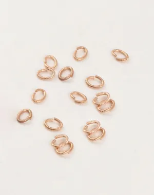 Rib Oval Jump Ring, 8.25x6mm, 16ga, (16pcs)