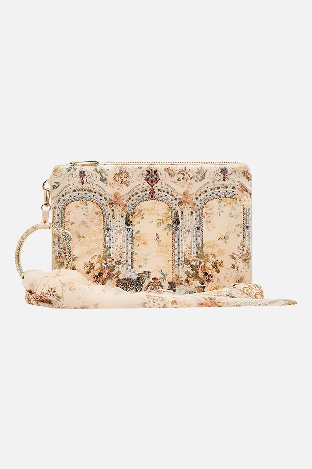 RING SCARF CLUTCH ADORNED IN ANTIQUITY