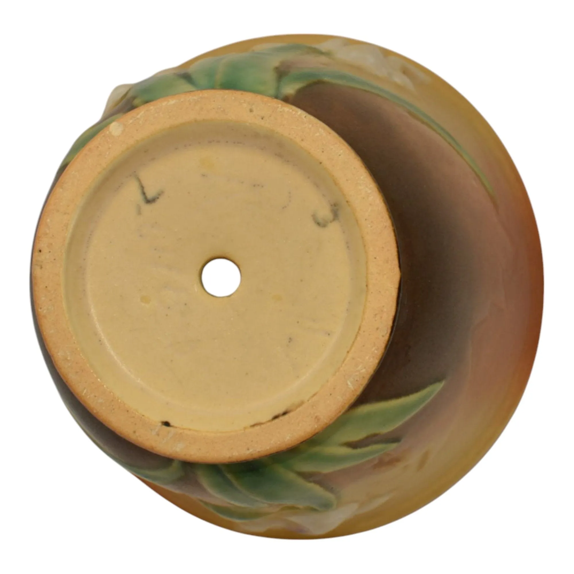 Roseville Iris Tan 1938 Vintage Art Pottery Ceramic Flower Pot Planter 648-5