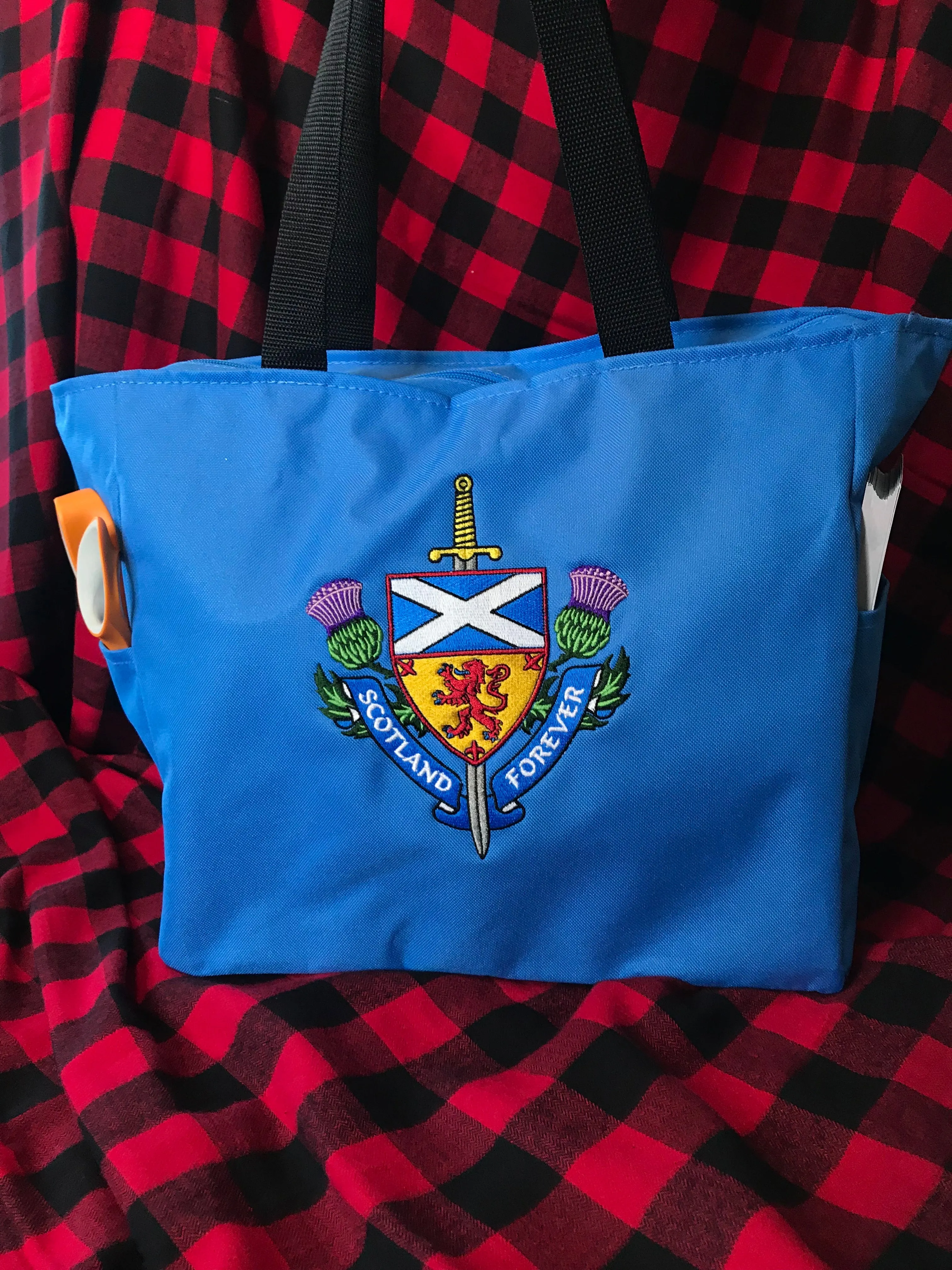 Scotland Forever Embroidered Emblem Tote Bag