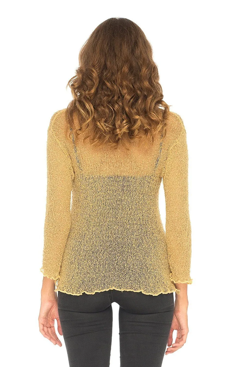 Sheer Shrug Cardigan - Lightweight Knit by SHU-SHI