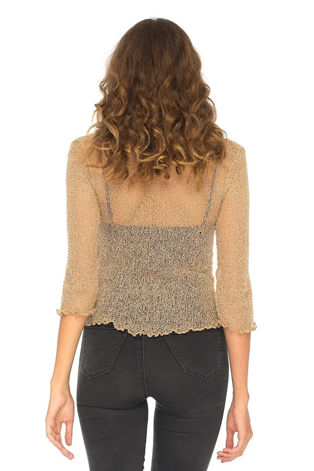 Sheer Shrug Cardigan - Lightweight Knit by SHU-SHI