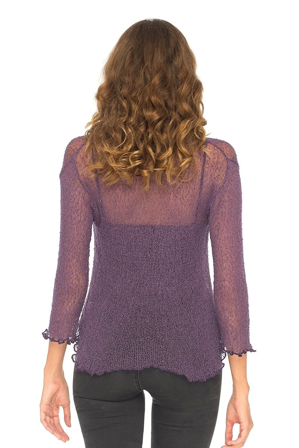 Sheer Shrug Cardigan - Lightweight Knit by SHU-SHI