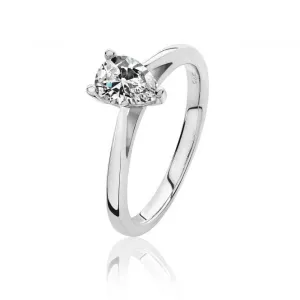 Silver & Co Pear Cubic Zirconia Ring SRG0092CZ