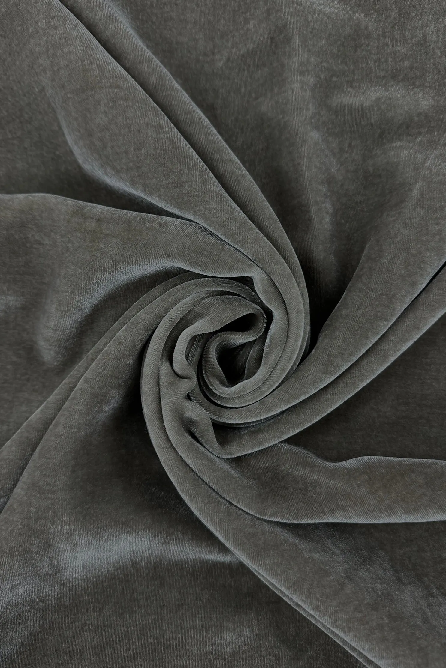 Silver Silk Rayon Velvet Fabric