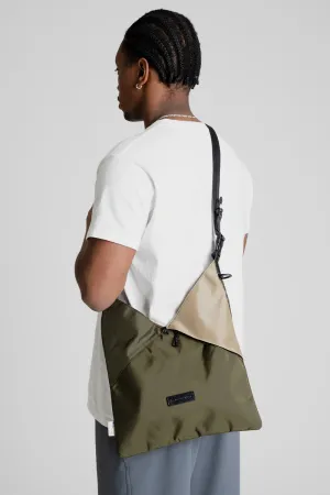 Slant Shoulder Bag - Khaki/Beige